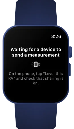 Apple Watch waiting for a measurement, with the same hint.